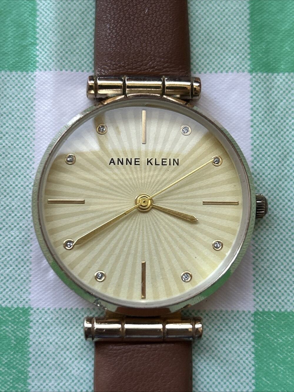 Anne Klein Gold Tone Brown Band Women’s Quartz Watch